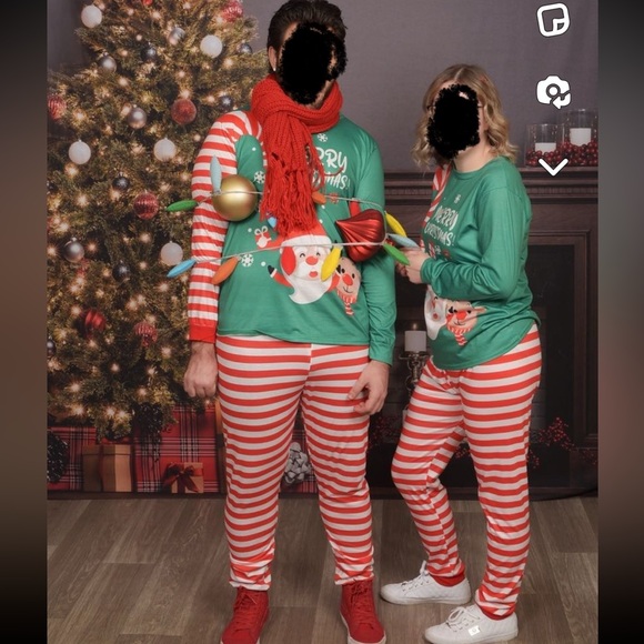 🌸 Matching Christmas pajamas - this listing is for the women’s set size medium - Picture 3 of 5
